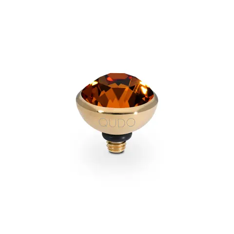 Oczko QUDO Bottone Smoked Topaz złote