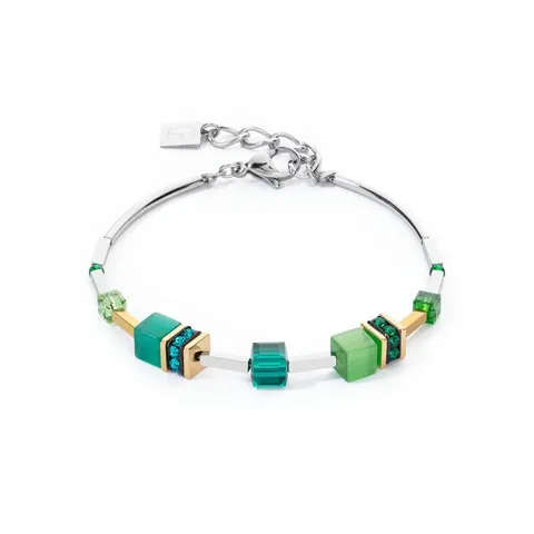 Bransoletka Coeur de Lion Iconic Lite zielona/srebrna