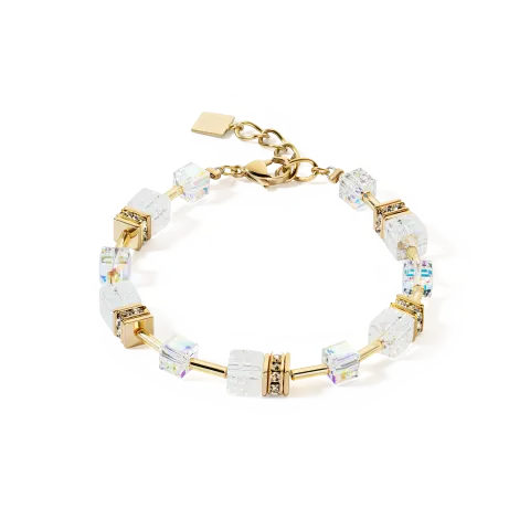 Bransoletka Coeur de Lion GeoCUBE® Iconic biała/złota
