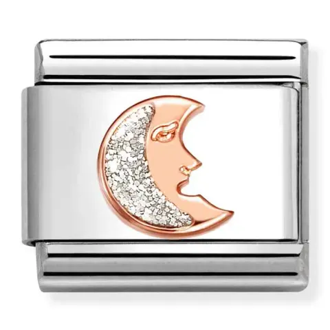 Nomination Element 9K Księżyc z brokatem Rose Gold