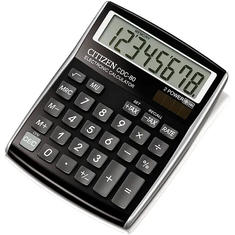 Kalkulator biurkowy CITIZEN CDC-80 BKWB black