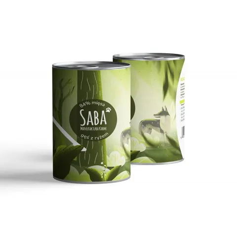Mokra karma dla psa - gęś (83%) z ryżem SABA 850g