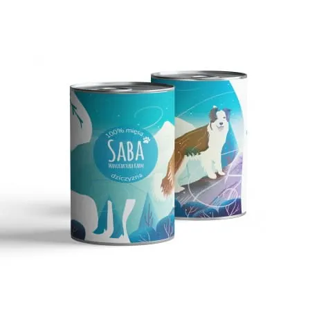 Mokra karma dla psa - dziczyzna (100%) SABA 850g