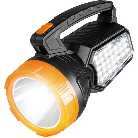 Latarka akumulatorowa LED 1.6W z ładowaniem solarnym i światłem bocznym 2.8W LB0168 LIBOX