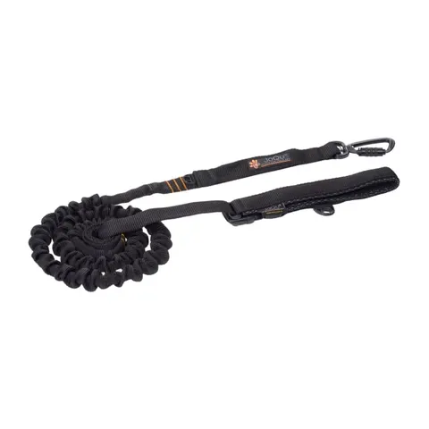 Smycz dla psa z amortyzatorem JoQu® Ultra Strong Runners czarna
