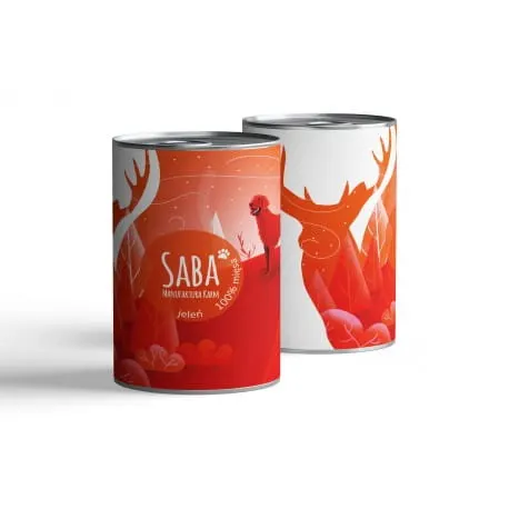 Mokra karma dla psa - jeleń (100%) SABA 850g