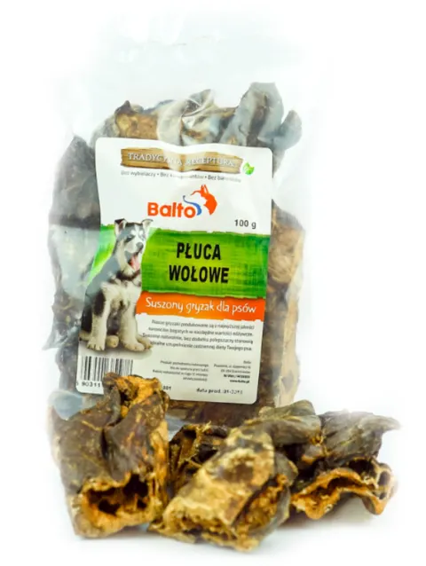 Gryzaki naturalne - płuca wołowe (500 g)