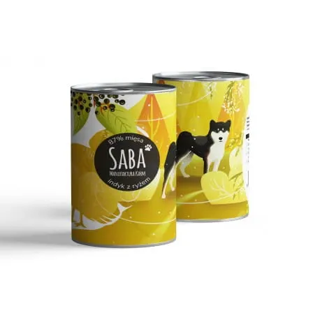 Mokra karma dla psa - drób z warzywami SABA 410g