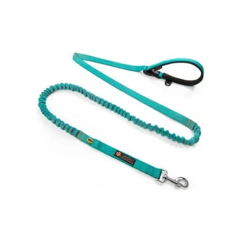 Smycz dla psa z amortyzatorem JoQu® Two Runners Leash turkusowa