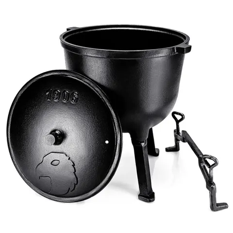 Kociołek myśliwski żeliwny VK 16L BLACK