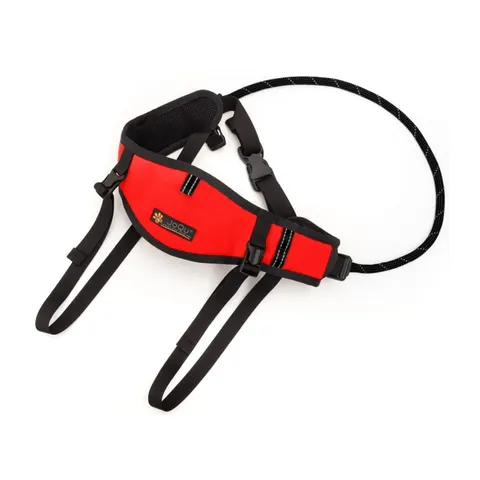 Pas do biegania z psem JoQu® Belt Plus Red Classic