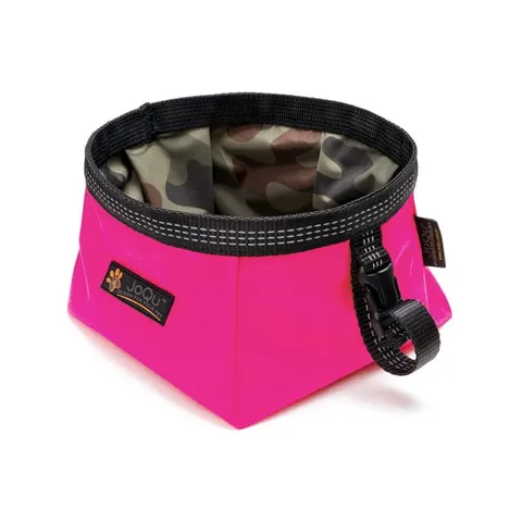 Miska turystyczna dla dużego psa JoQu® Walk Bowl różowa