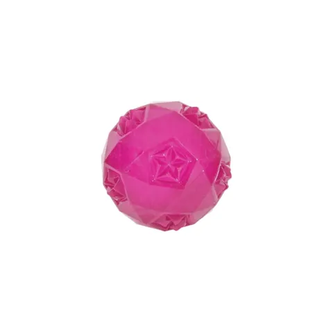 Piłka piszcząca dla psa TPR POP różowa 6 cm