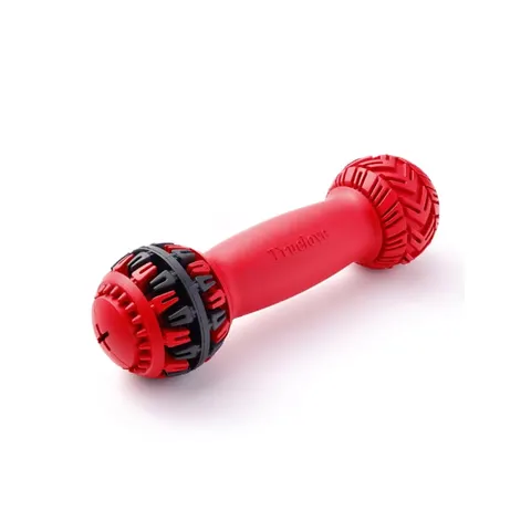 Zabawka z wypustkami na przysmaki dla średniego psa Truelove Teether czerwona