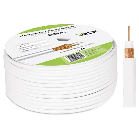 Przewód koncentryczny 1.02 Cu + 32x0.12mm Cu CC1 Vayox 25m