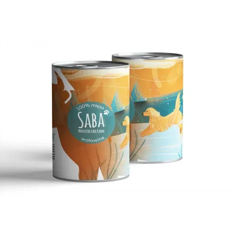 Mokra karma dla psa Wołowina 100% SABA 850g