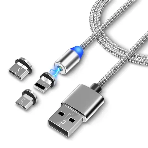 Kabel USB magnetyczny 3w1 micro USB / USB-C / Lightning VA0017 Vayox