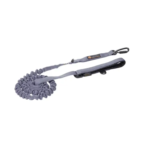 Smycz dla psa z amortyzatorem JoQu® Ultra Strong Runners szara