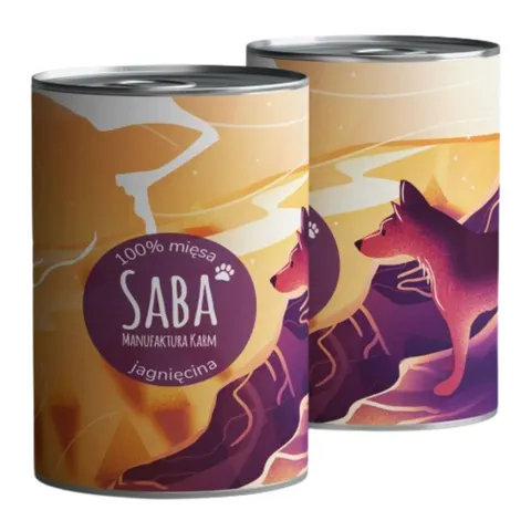 Mokra karma dla psa - jagnięcina (80%) SABA 850g