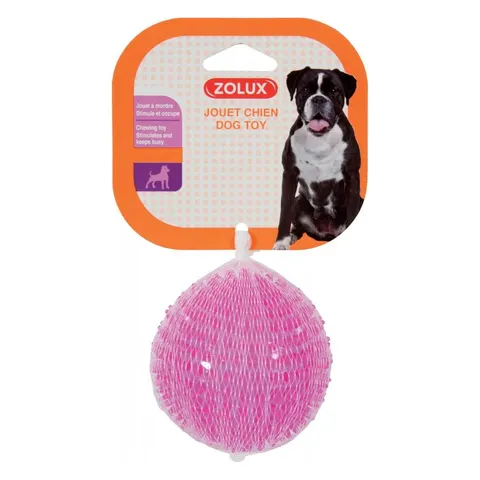 Piłka z kolcami dla psa TPR POP różowa 8cm