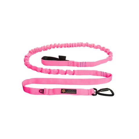 Lina dla psa z amortyzatorem JoQu® Canicross Rope Shock neon pink