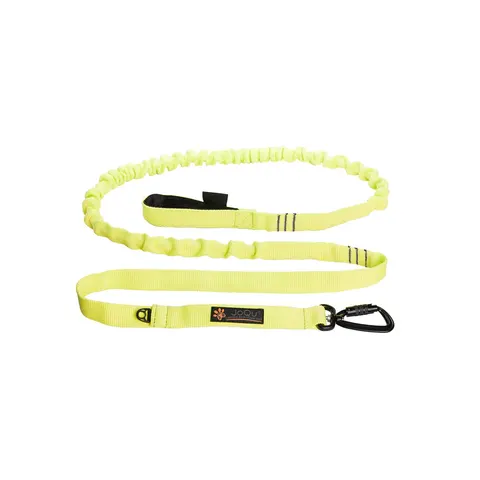 Lina dla psa z amortyzatorem JoQu® Canicross Rope Shock neonowa żółta