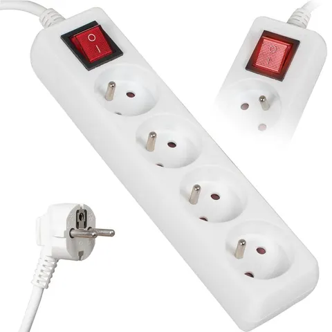 Przedłużacz 4 gniazda + wyłącznik 3m 16A IP20 LB0083-3 Libox