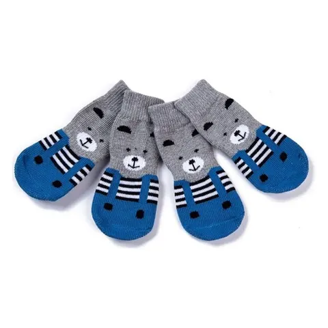 Antypoślizgowe skarpetki dla dużych psów Large niebieskie (4 szt.)