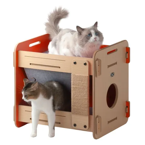 Domek budka dla kota z drapakiem Bunk Bed