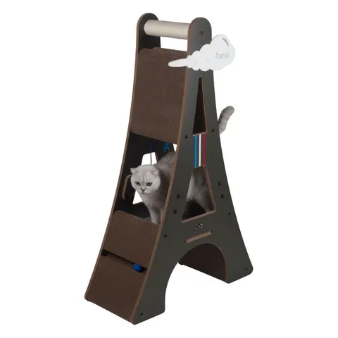 Duży drapak z placem zabaw dla kota Eiffel Tower Cat Tree L