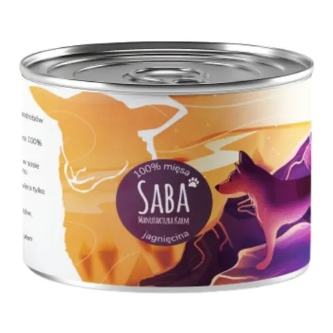 Mokra karma dla psa - jagnięcina 100% SABA 200g