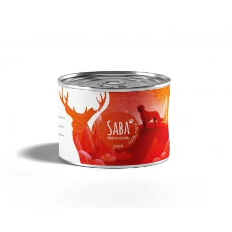 Mokra karma dla psa - jeleń (100%) SABA 200g