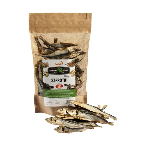 Balto szprotki suszone naturalny przysmak dla psa PREMIUM 100g