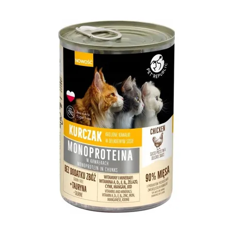 Mokra karma puszka dla kota kurczak Pet Republic 400g
