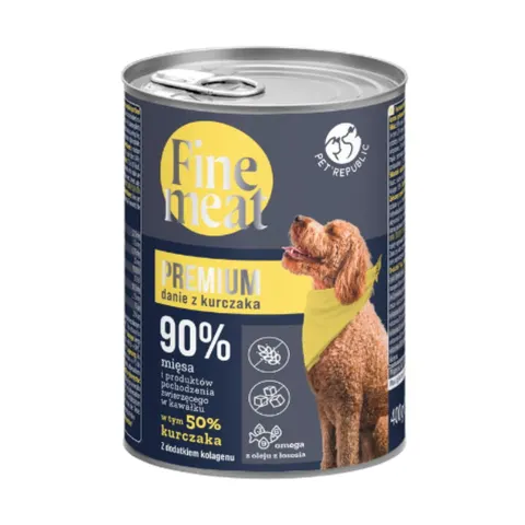 Mokra karma dla psa kurczak 90% mięsa Fine Meat Pet Republic 400g