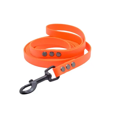 Smycz miejska dla średniego psa BioThane® pomarańczowa (16mm, 3m)