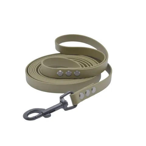 Smycz miejska dla średniego psa BioThane® military olive (16mm, 3m)