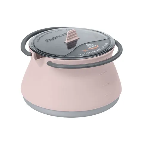 Miska turystyczna dla psa garnek na ogień 2w1 DAQQAB Outdoor Range pudrowy róż