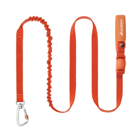 Smycz dla średniego psa z amortyzacją DAQQAB Outdoor Range pomarańczowa M