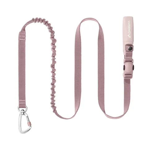 Długa smycz z amortyzatorem dla dużego psa DAQQAB Outdoor Range pudrowy róż L