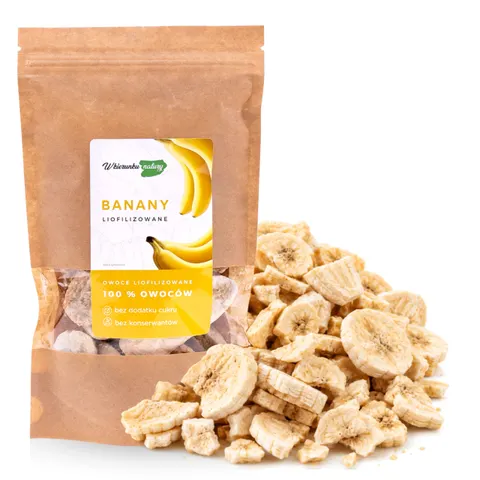 Banany liofilizowane 50 g – zdrowa alternatywa dla chipsów
