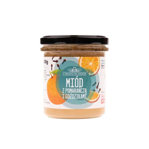 Miód z pomarańczą i goździkami 400 ml