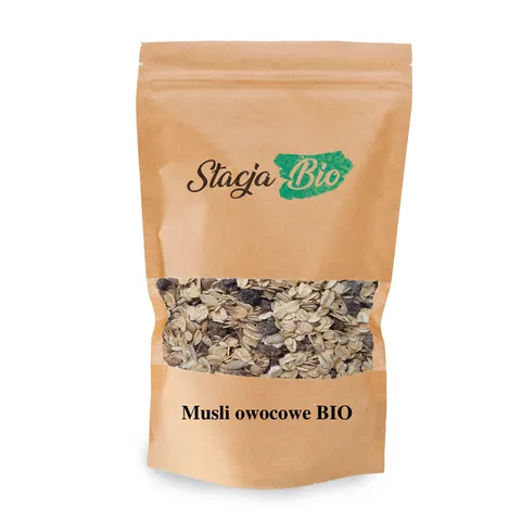 Ekologiczne musli owocowe BIO 1 kg płatki + owoce suszone + ziarna