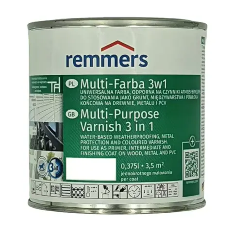 Jet Black Multi-Farba Remmers 3w1 0,375 litra