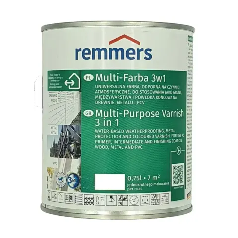 Remmers Multi-Farba Jet Black 3w1 0,75 litra