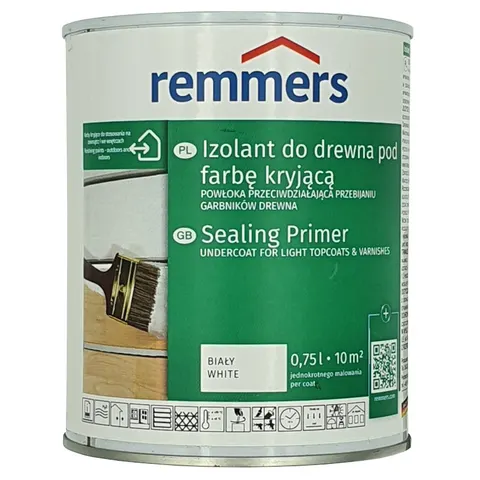 izolant biały do drewna pod farbę kryjącą Remmers 0,75L