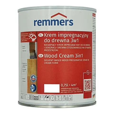 Remmers mahoń krem impregnacyjny do drewna 3w1 0,75L