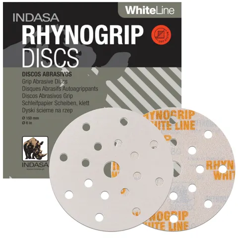 Krążki ścierne Indasa P280 17H 150mm rzep White Line 50 szt