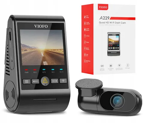 Wideorejestrator kamera rejestrator trasy Viofo A229 Duo-G 2K + 2K GPS WiFi