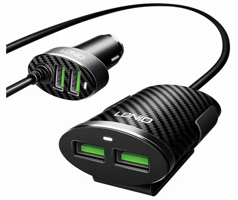 Ładowarka samochodowa zasilacz HUB 4x USB 5,1 A